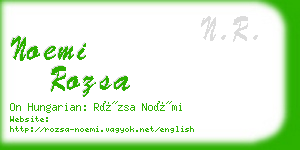 noemi rozsa business card